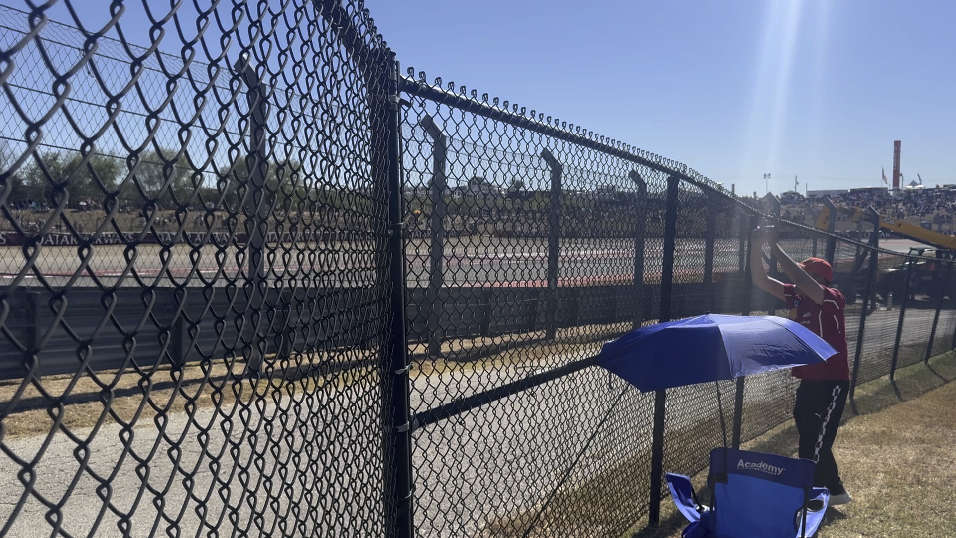 Chain link temporary fence panels on a construction site in Grand Prairie
